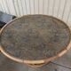Round vintage rattan table