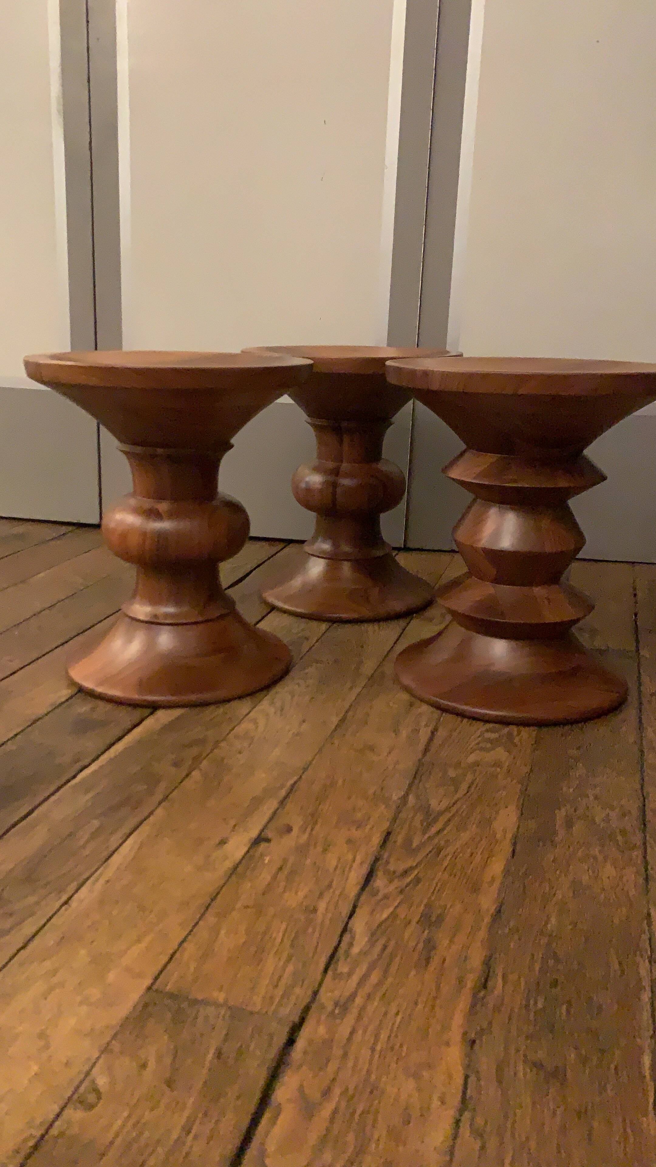 Vitra – Eames stool original | models A, B & C | solid walnut