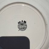 Vintage flat speaking plate in Boch Frères La Louvière porcelain