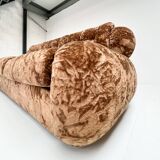 Canapé-lit vintage italien en velours, années 1970