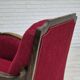 Fauteuil relax vintage danois des années 1950, tissu d'ameublement, bois de chêne, d'origine.
