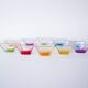 Ensemble de bols en verre carrés, design italien, années 1980, fabriqués en Italie.