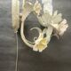 Set von 2 Shabby Chic Wandlampen Tole Schmiedeeisen Porzellan Rosen Blumen