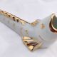 White and gold Limoges porcelain knife rests - animal motif: fish