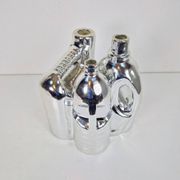 Silver Ceramic Vases and Cleaning Bottles from Pols Potten, 1990s, Set of 3