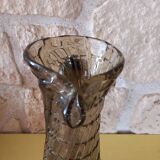 Carafe aiguière en verre ambré