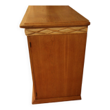 Wood and rattan sideboard