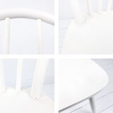 Chaise vintage blanche en bois style Windsor scandinave