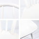 Chaise vintage blanche en bois style Windsor scandinave