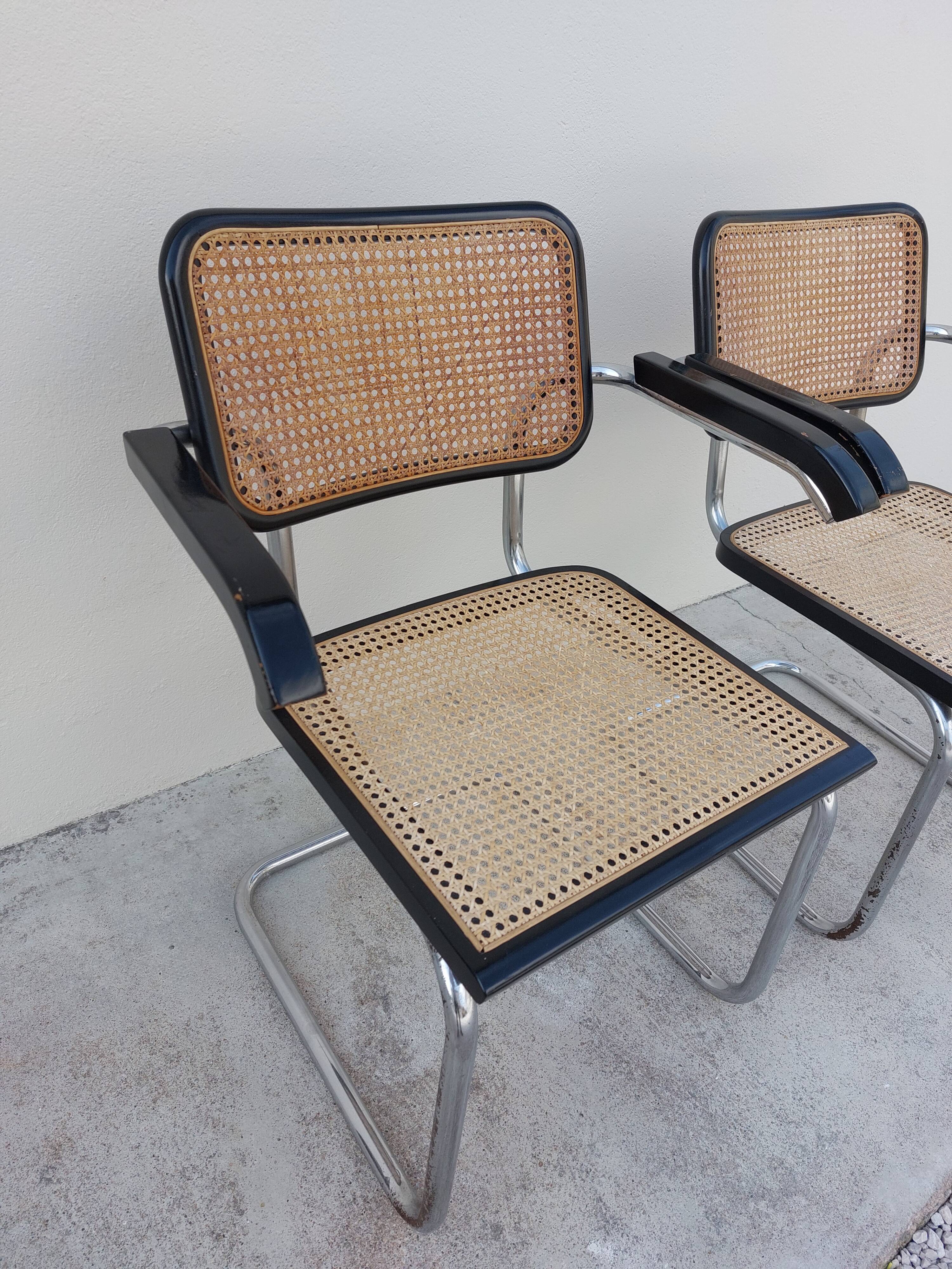 Pair of armchairs Marcel Breuer b64 cesca Italy