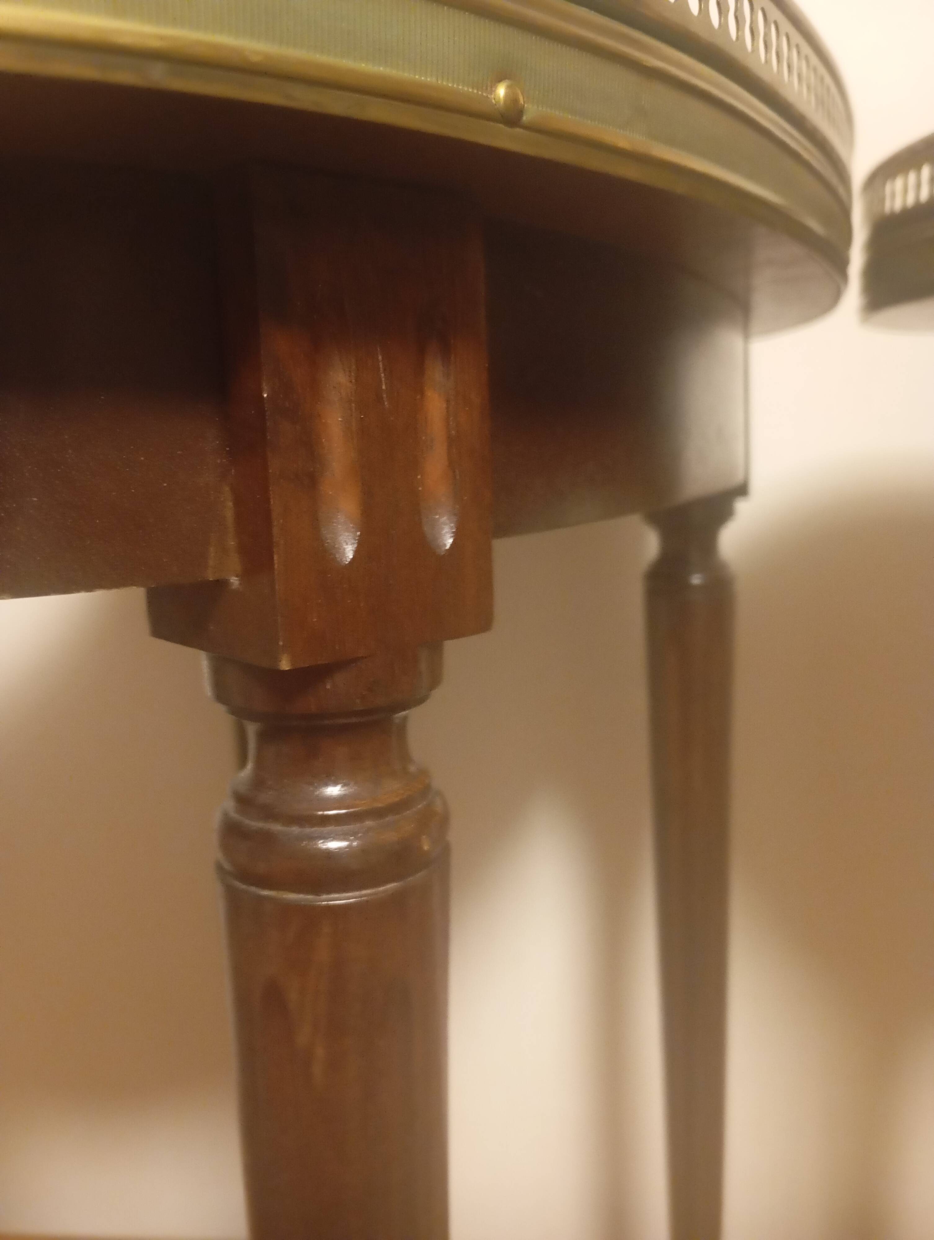 Louis XVI style kidney-shaped bouillotte coffee tables