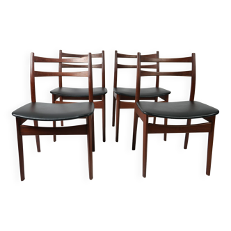 Ensemble de 4 chaises Danoises Mid Century