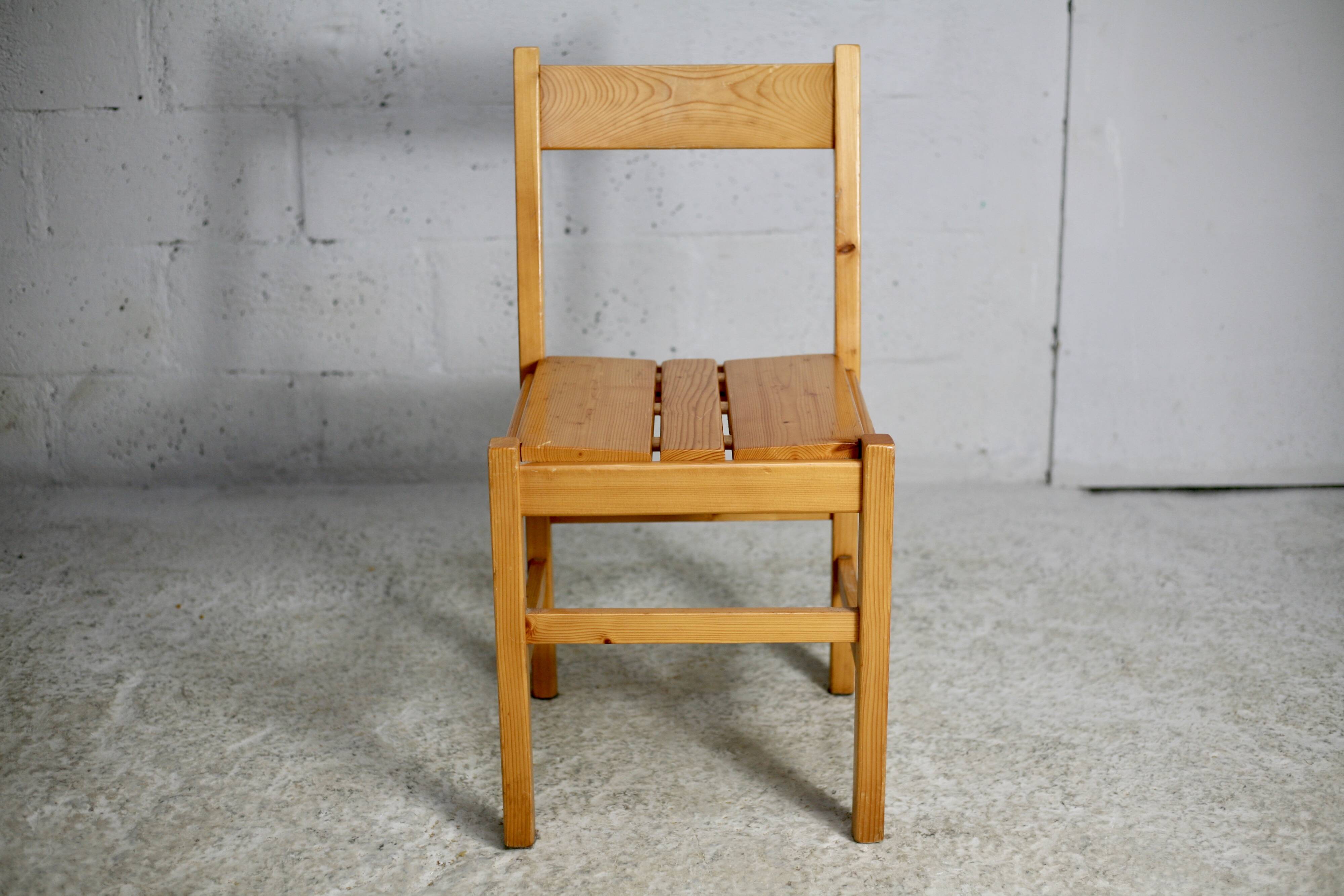 Charlotte Perriand (selection of) for Les Arcs, set of 4 chairs, France, circa 196