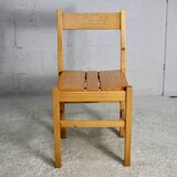Charlotte Perriand (selection of) for Les Arcs, set of 4 chairs, France, circa 196