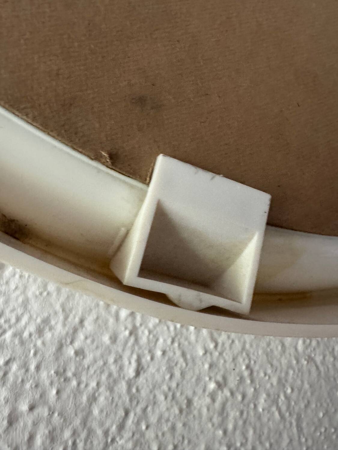 White Bakelite mirror from the 70s
