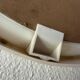 White Bakelite mirror from the 70s