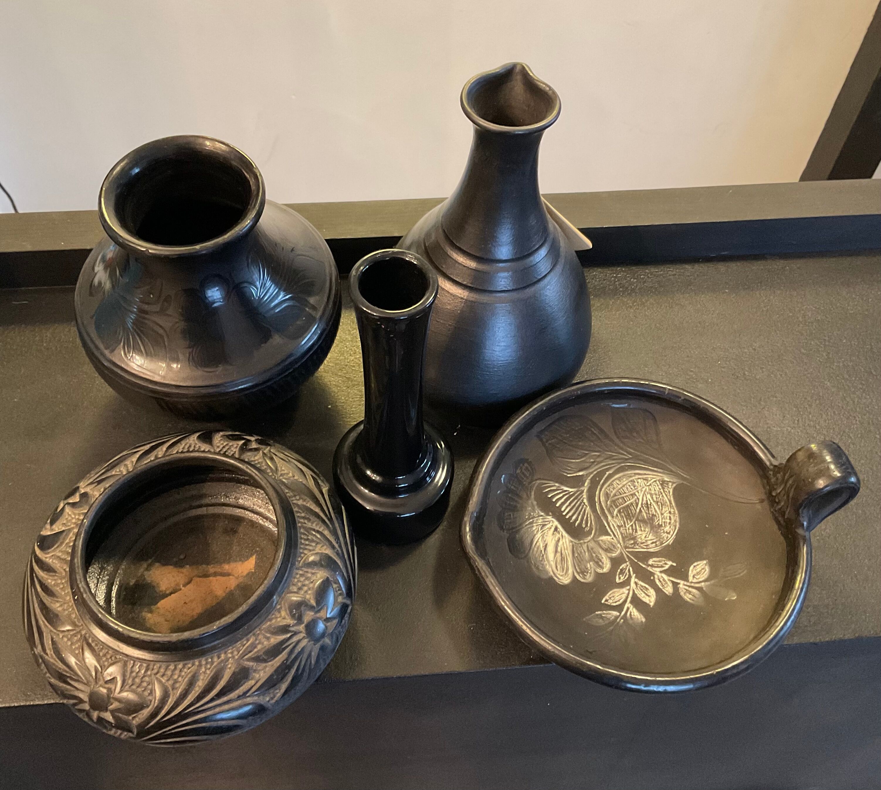 Series of 5 vintage vases