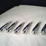 Box of 6 silver metal knife holders Volte Face