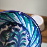 Set of 2 small vintage bowls, hand-painted crafts, plant motif