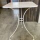 White square bistro table for bar café terrace garden metal 1950 white