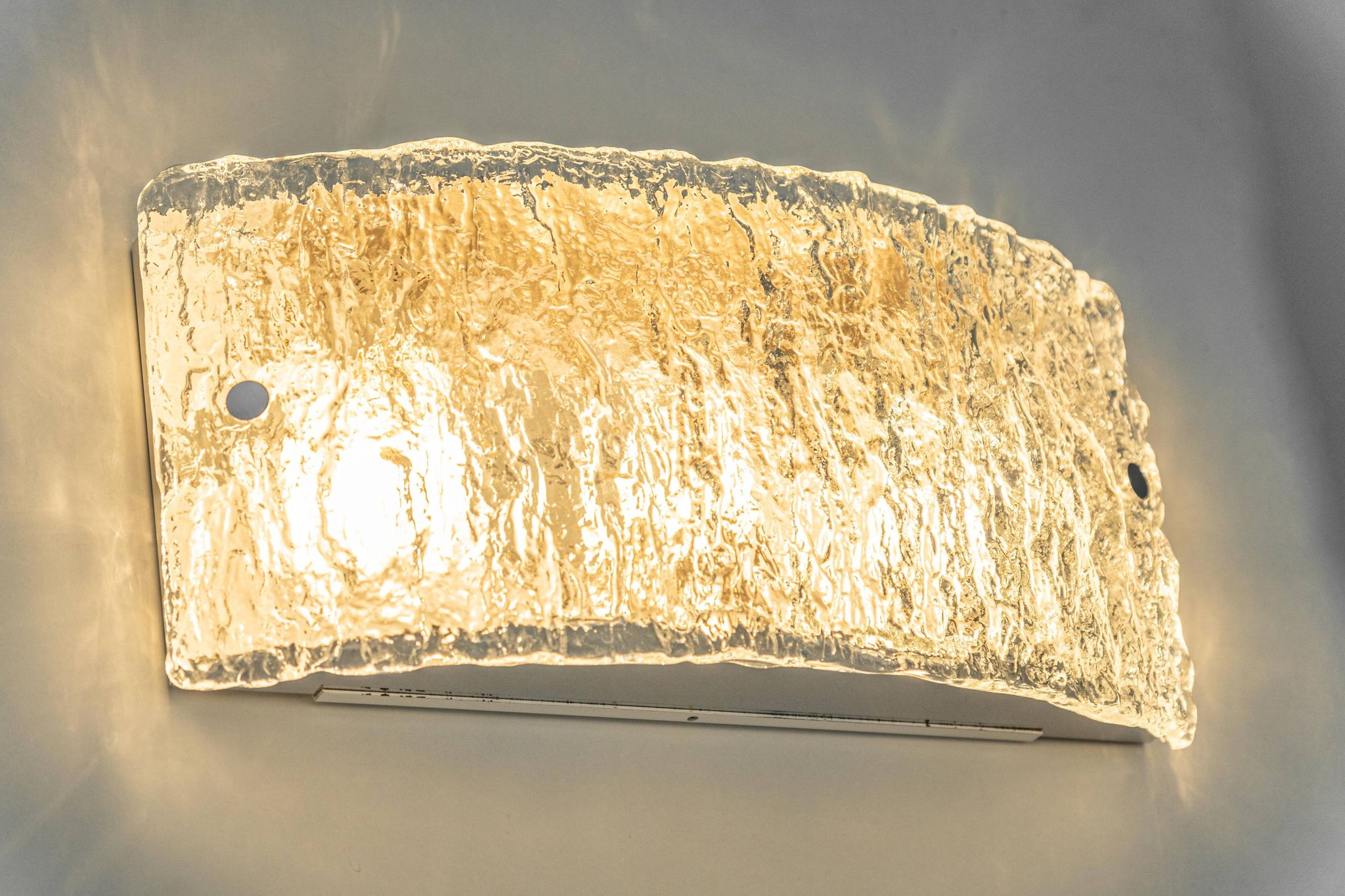 Simple Murano glass wall light by Kaiser, Germany, 1970s.