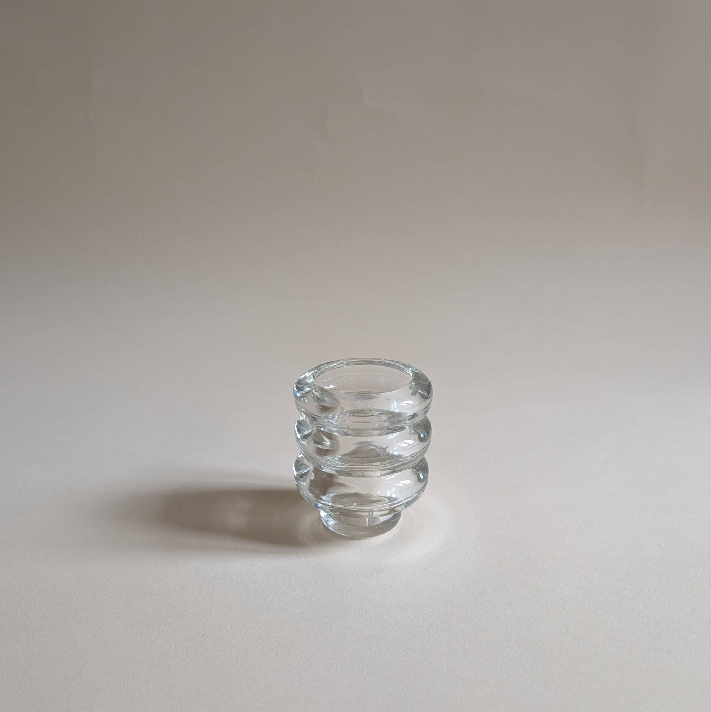 Set of 3 glass candle holders