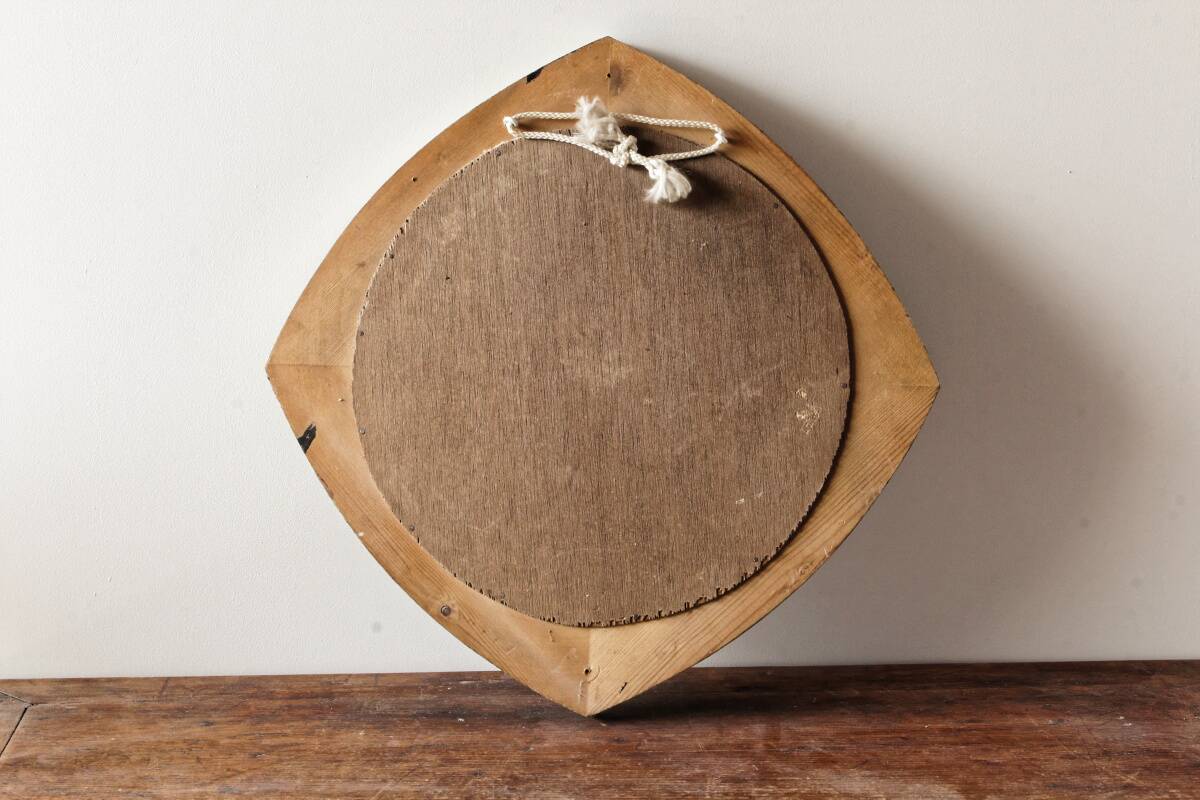 Modernist mirror, J Capo Enamels, wood and enamel