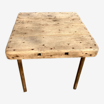 Table plateau bois brut