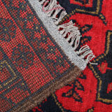 Handmade afghani rug, oriental wool carpet 48x100cm