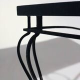 Table basse fer forgé et céramique - 1960