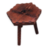 Rustic wooden tripod stool