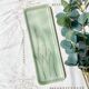 Vintage Abu Gosh Jerusalem Green Earthenware Asparagus Dish