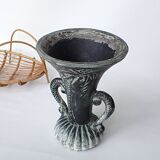 Baluster vase decorated with palm trees, 1950s style