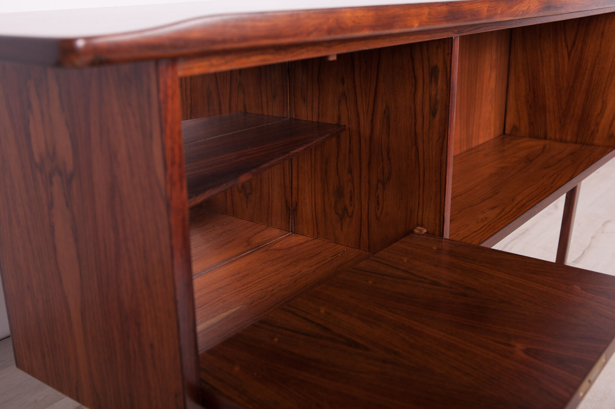 Mid Century Boomerang Rosewood Desk by Peter Løvig Nielsen, 1970s