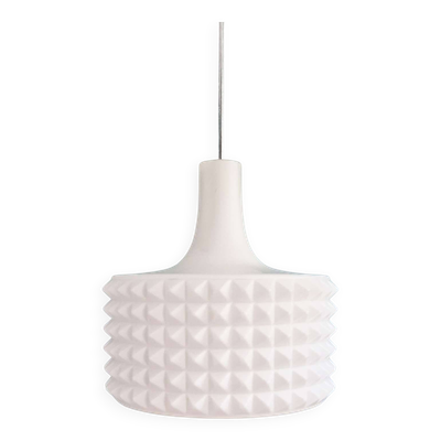 Grande suspension en opaline blanche, design Ivan Jakes, années 1960