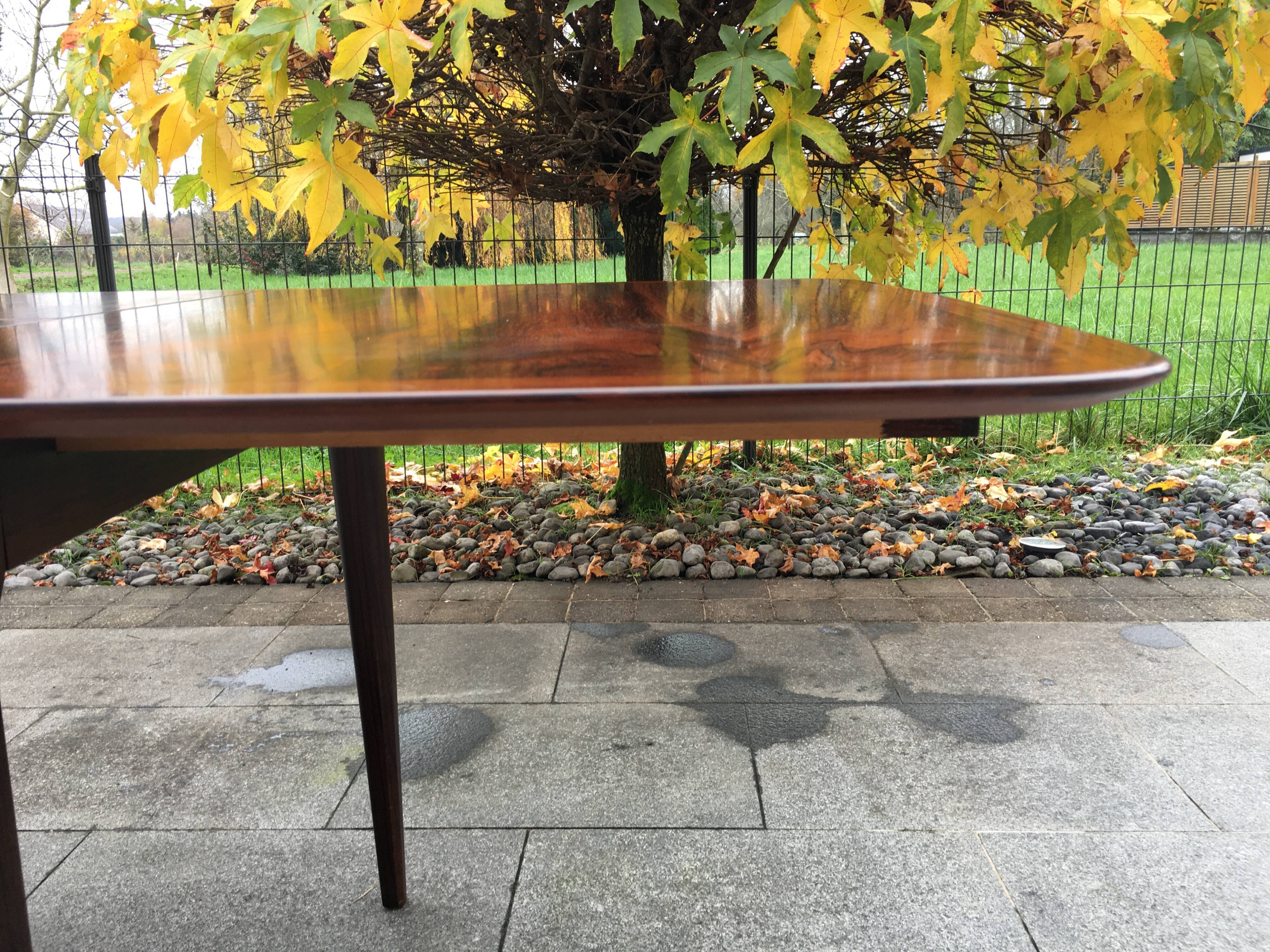 Rosewood dining table lübke 60s