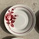 Set of 4 plates Sylvain Moulins des Loups burgundy rose decoration