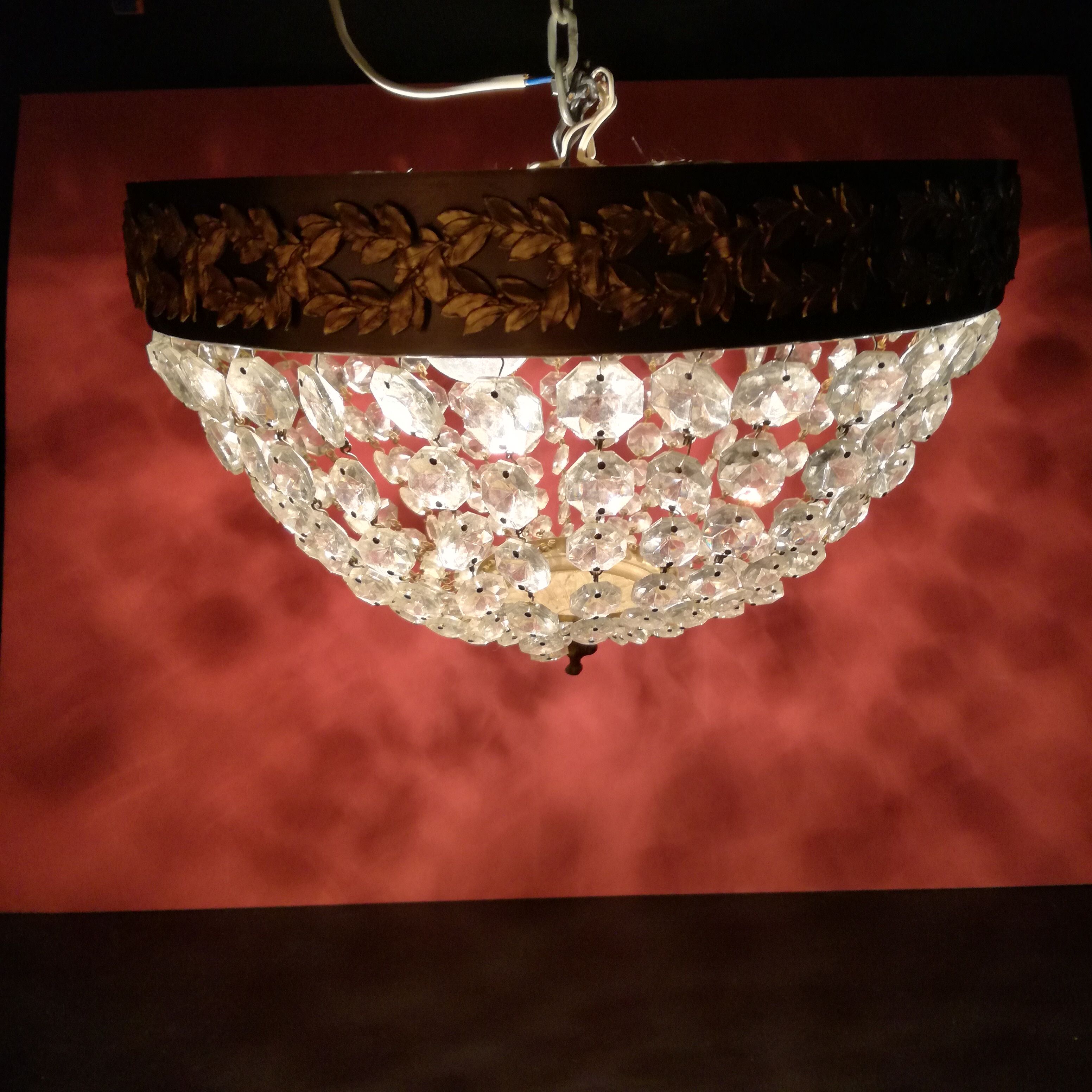 Louis XVI style tassel basket ceiling lamp