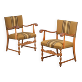 Oak Armchairs, Denmark, 1960s, Set of 2