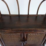 Small vintage rattan shelf