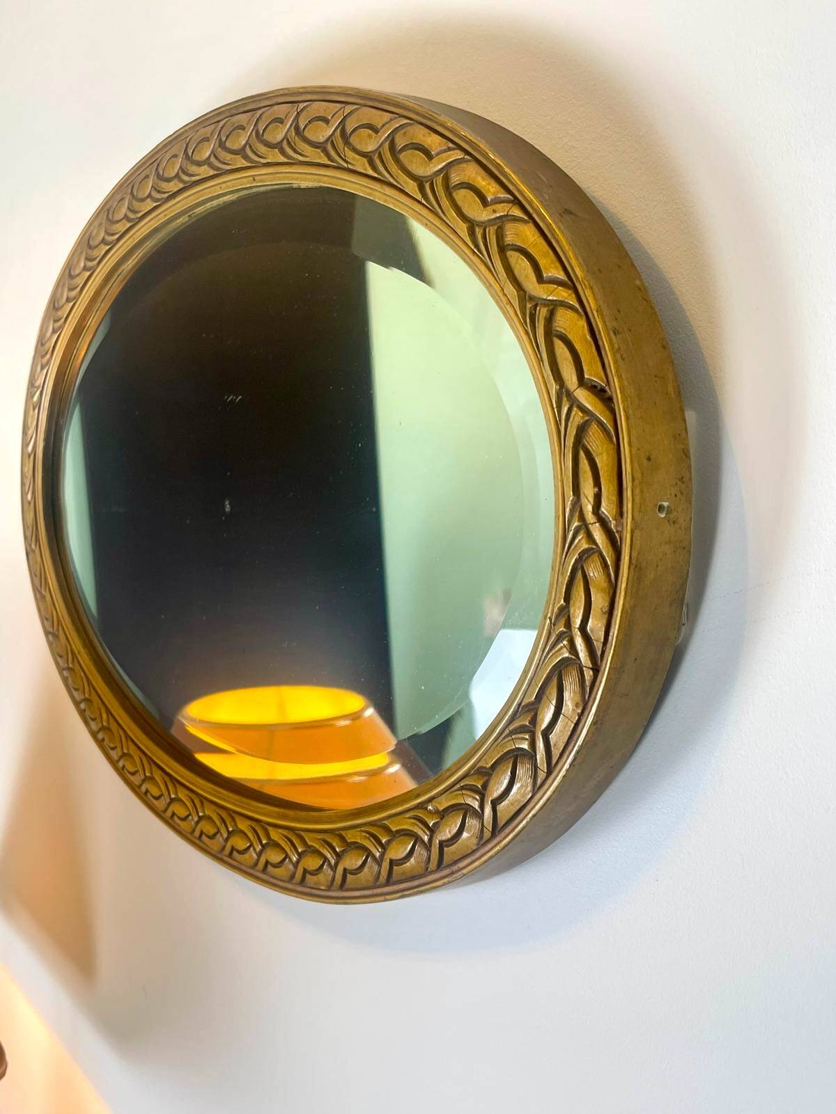 Miroir artd éco ovale doré 60 x 36 cm