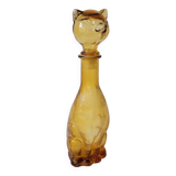 Zoomorphic carafe in amber glass