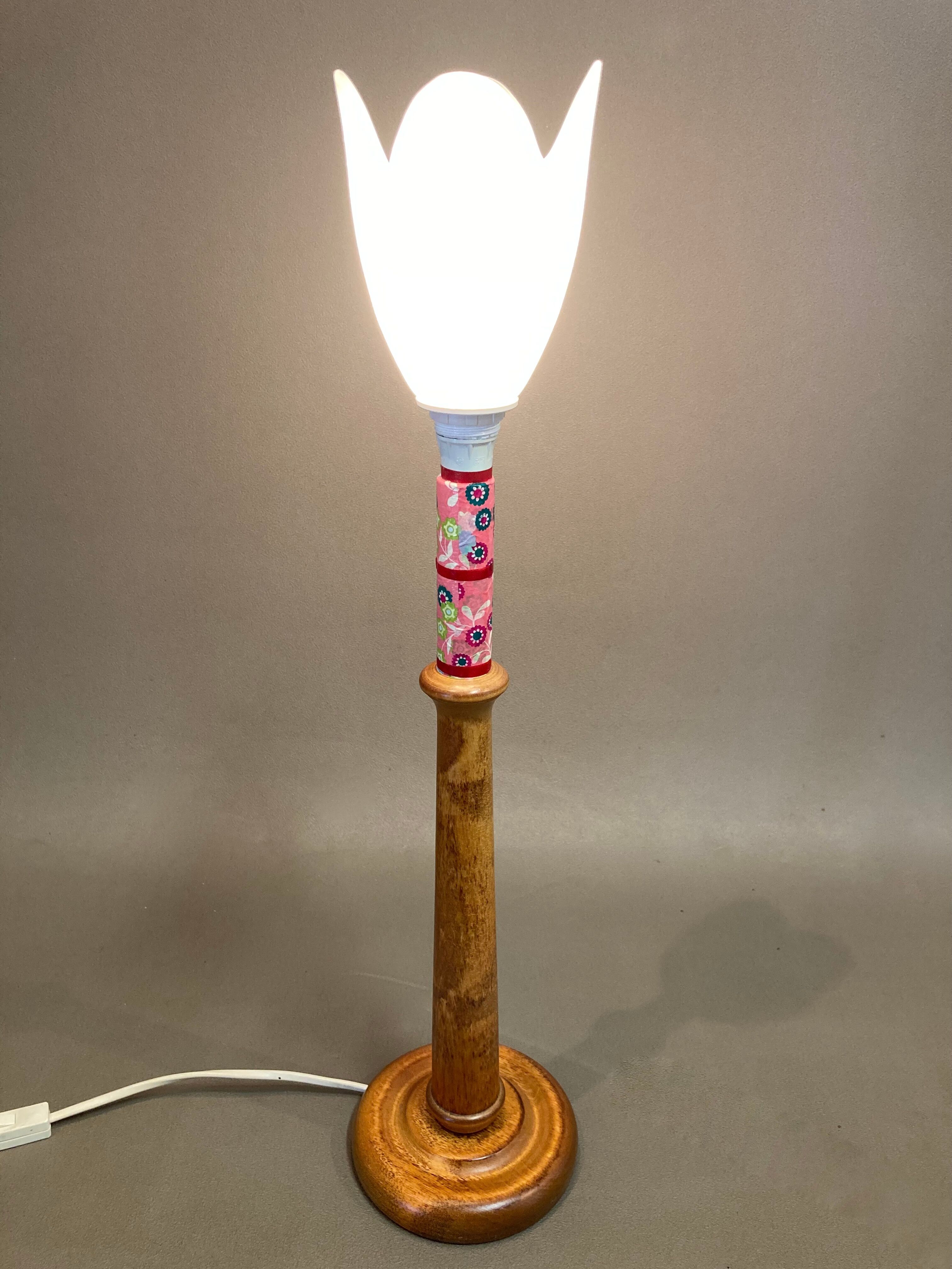 Lamp glass paste Scandinavian design 1950.