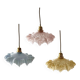 Lot de trois suspensions vintage en verre pastel