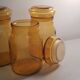 Maxwell glass jars Amber Brown