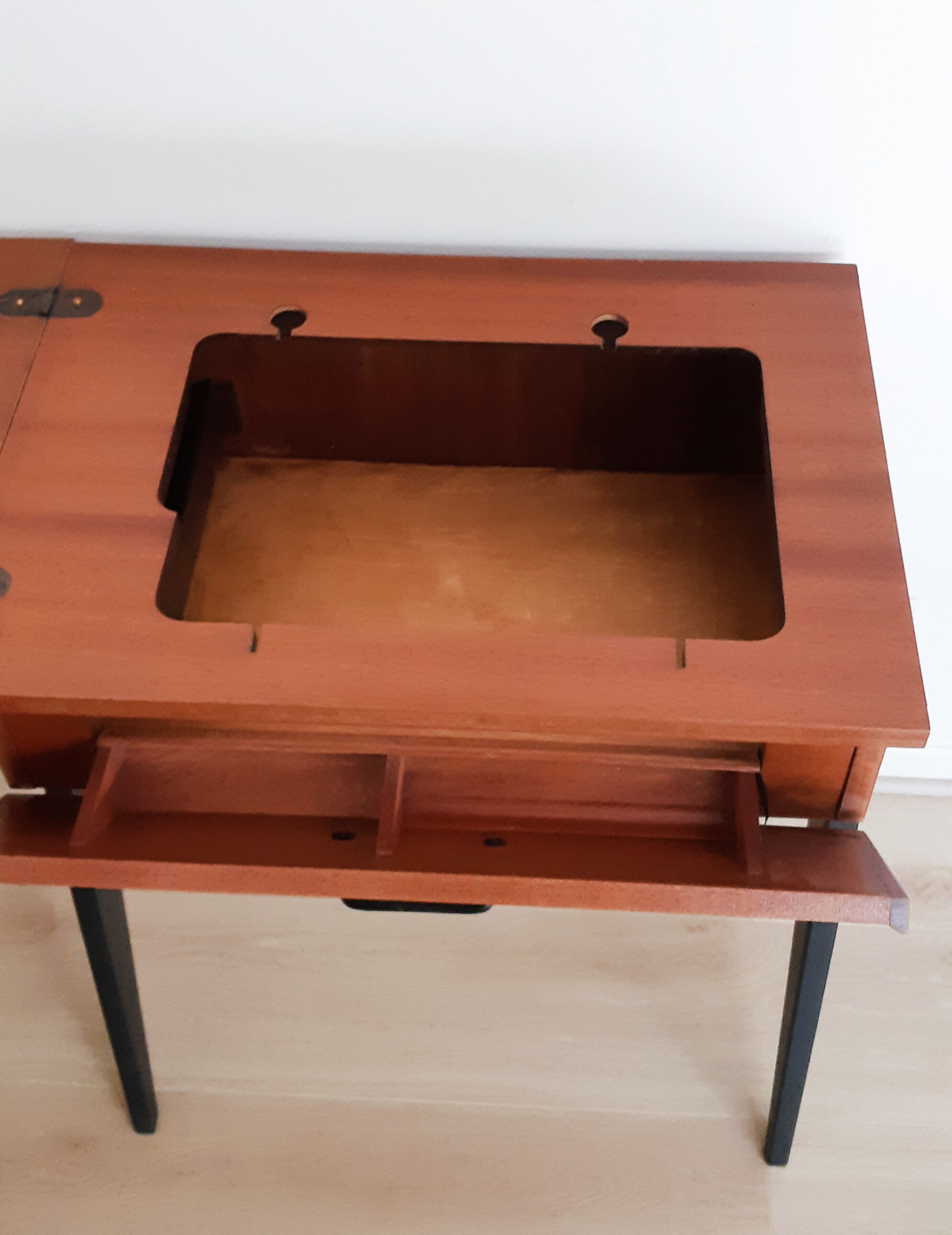 Desk, teak sewing table