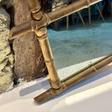 Old quilted wooden mirror