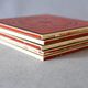 Vintage 5 Villeroy and Boch small tiles, 1960s-70s, orange flowers