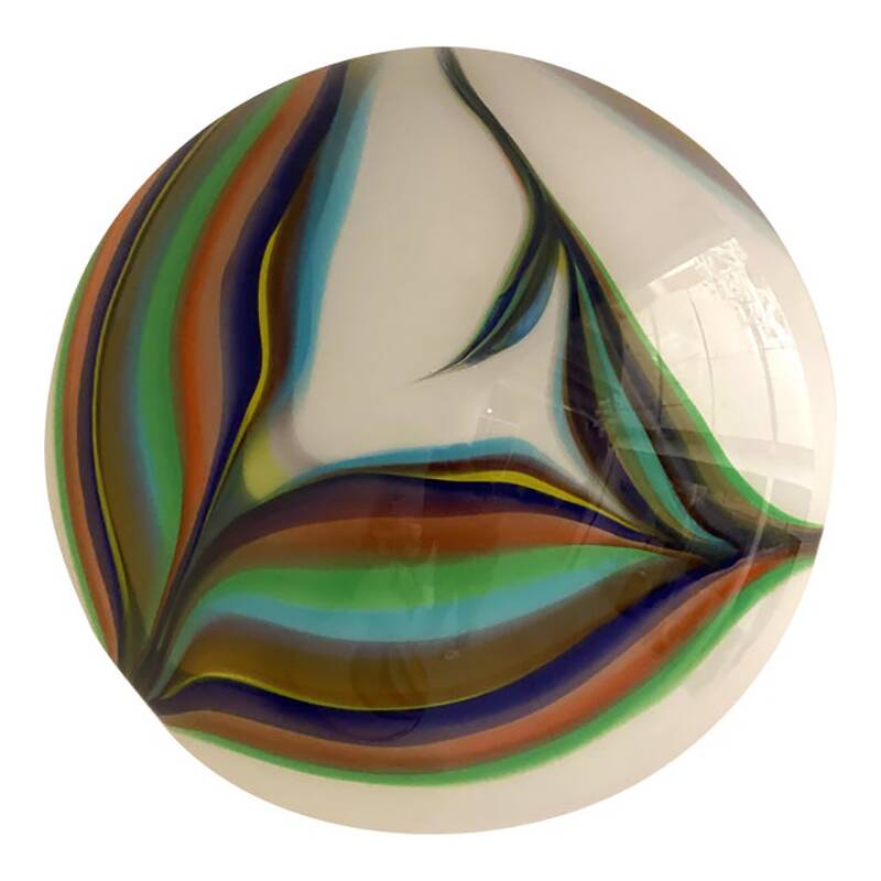 Contemporary multicolored reeds in murano glass wall sconces or flush mount