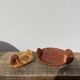 Duo of vintage wicker duck pans / empty rattan pocket